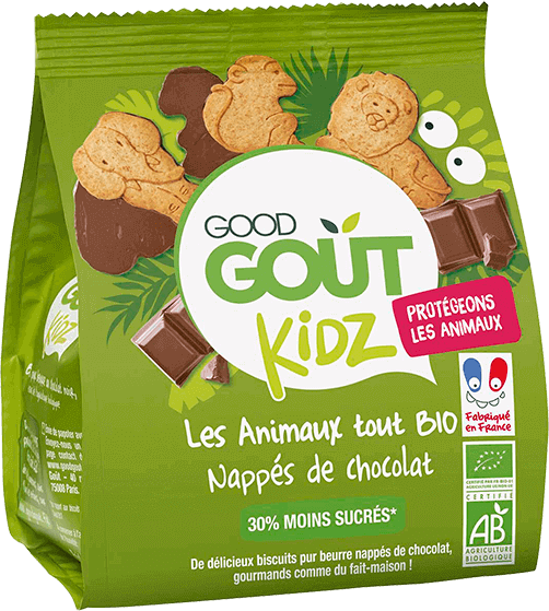 Biscuits Animaux Bio Pur Beurre nappés Chocolat - Enfants dès 3 ans - Good  Goût Kidz