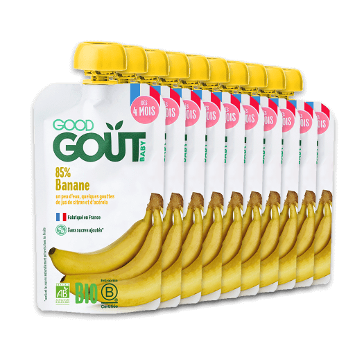 Pack Gourde X10 Brassé Végétal Avoine Fraise Banane Bio (dès 6