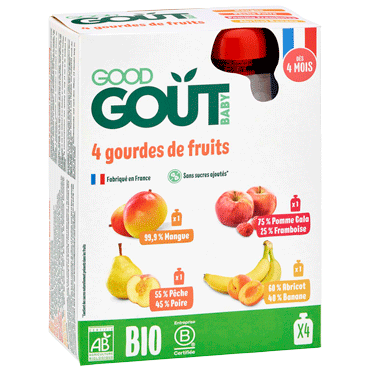 Pack Plats Bio Introduction Protéines et Gourdes Fruits pour Bébé dès 6  mois - Good Goût