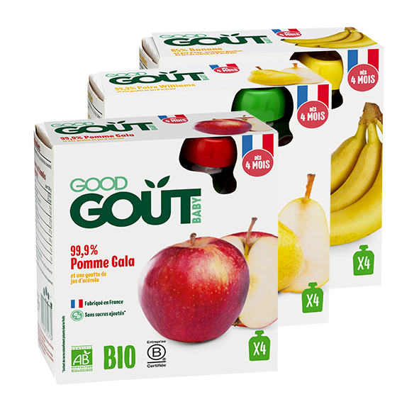 Good Goût Gourdes de fruits, pack variety fruits 